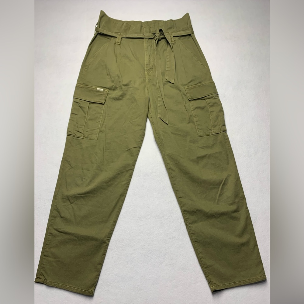 Mother The Greaser Paperbag Cargo Pant Women’s Size 28 Waist Tie Belt Crop